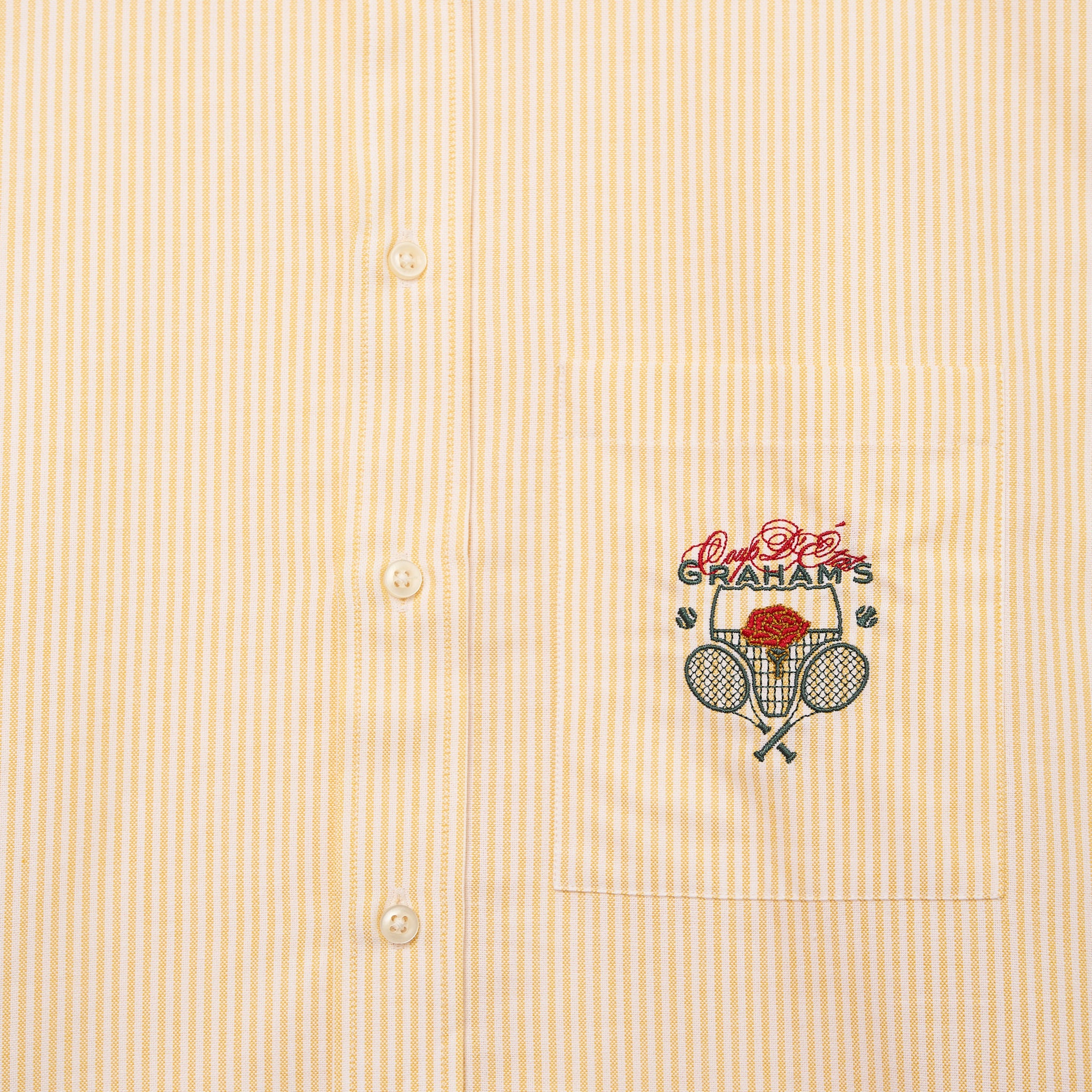 Estoril Open Pocket Shirt Yellow Striped