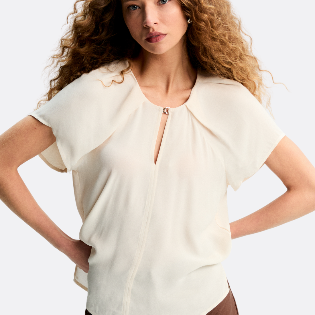 Loose Pleated Blouse