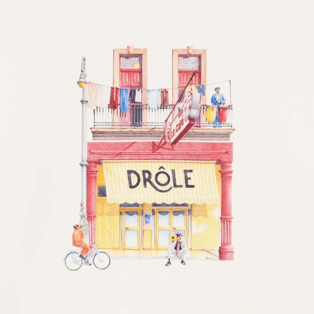 <PRODUCTTITLE> in White by Drolê de Monsieur.