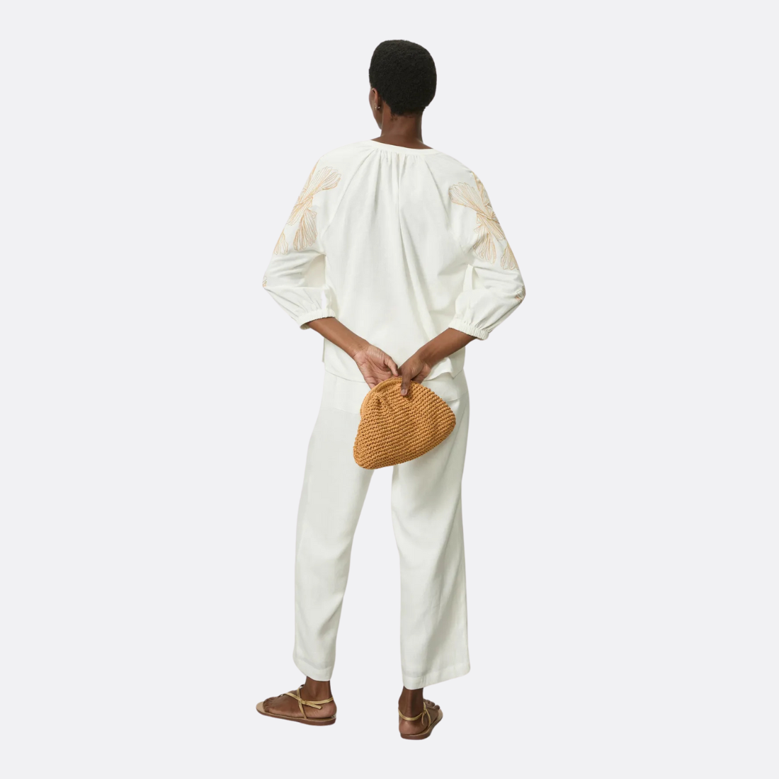 <PRODUCTTITLE> in White by Shoulder.