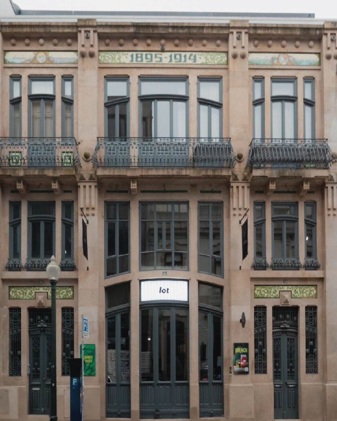 Façade of LOT – Labels of Tomorrow, a concept store set in a historic 1895–1914 building on Rua de José Falcão, Porto