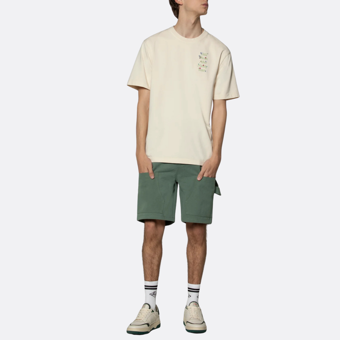 Sanjo Faded Still Fresh T-shirt // Ecru