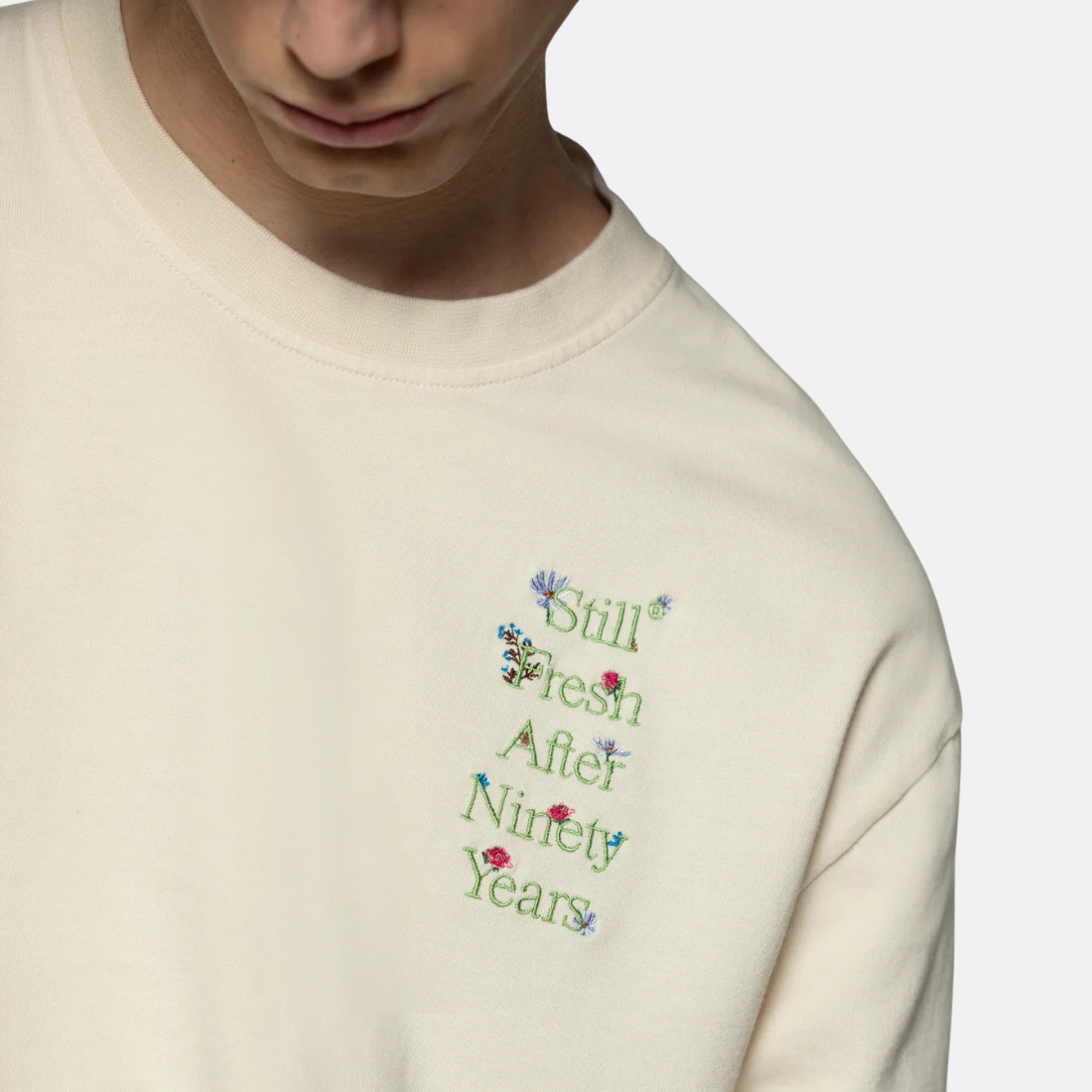 Sanjo Faded Still Fresh T-shirt // Ecru