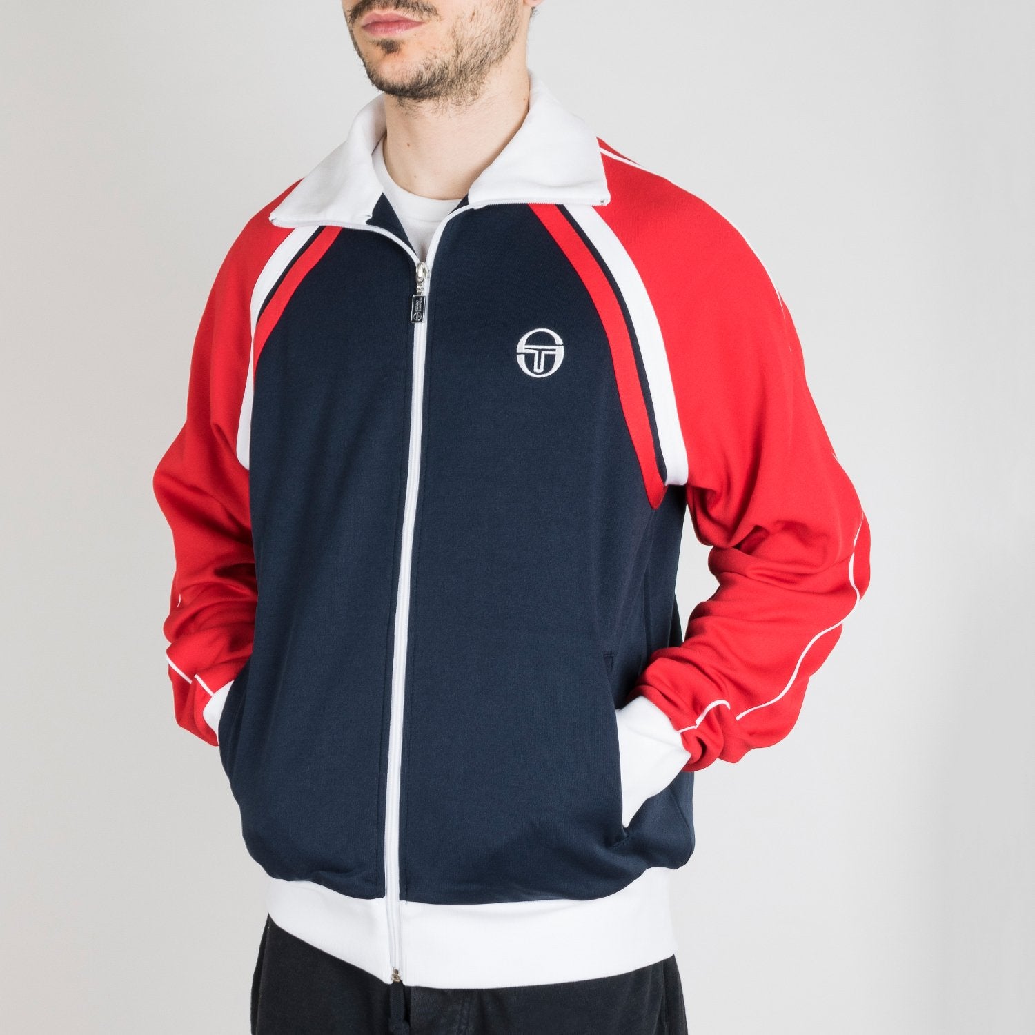 Polycotton sweatshirt designed and manufactured in the 80's for the Davis Cup USA team now reproduced for the 'Archivio' collection.